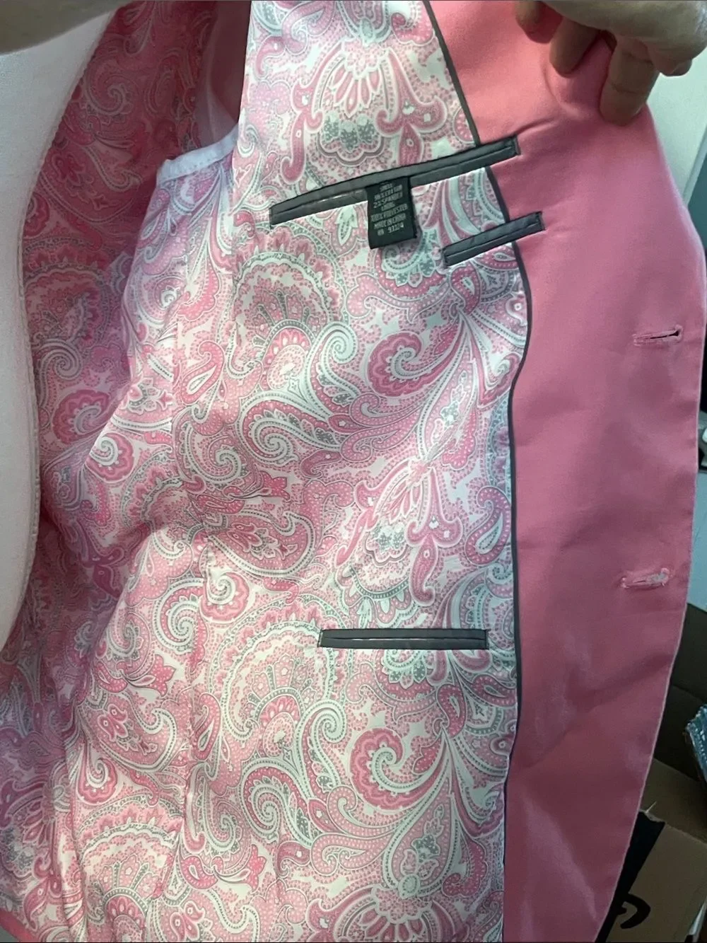 NWT MADISON MODERN FIT MOTION STRETCH PINK SPORT COAT SIZE 48R MENS